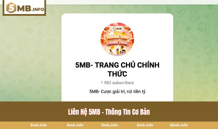 Tổng hợp cách thức liên lạc 5MB chính thống