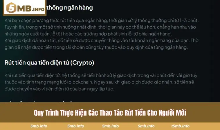 Rút Tiền 5MB 2 Xem chi tiết quy trình để không mắc sai lầm